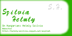 szilvia helmly business card
